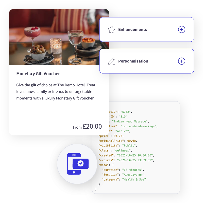 Enjovia Gift Experiences Voucher store enhancements and personalisation