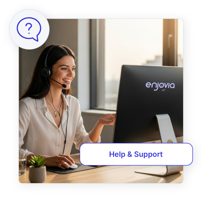 Enjovia Gift Experiences Help and Support when needed 24/7
