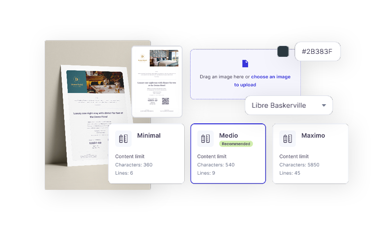 Enjovia Gift Experiences Voucher store PDF email designs
