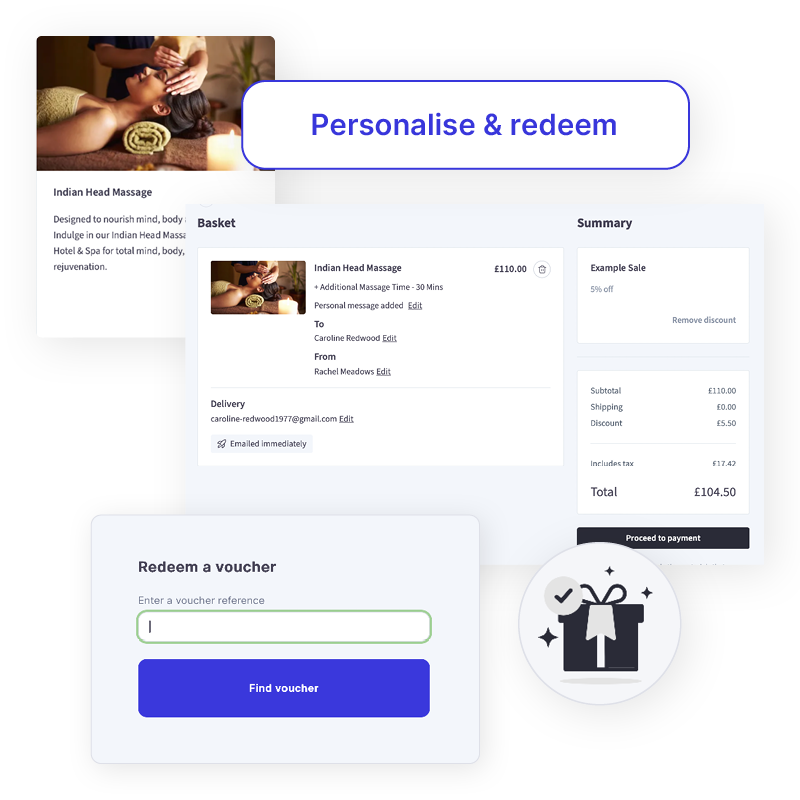 Enjovia Gift Experiences Restaurant Voucher store multi-property, multi-brand spa, wellness and leisure gift voucher system